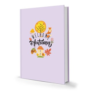 Sổ bìa cứng - Wellcome autumn màu tím Minh Long book