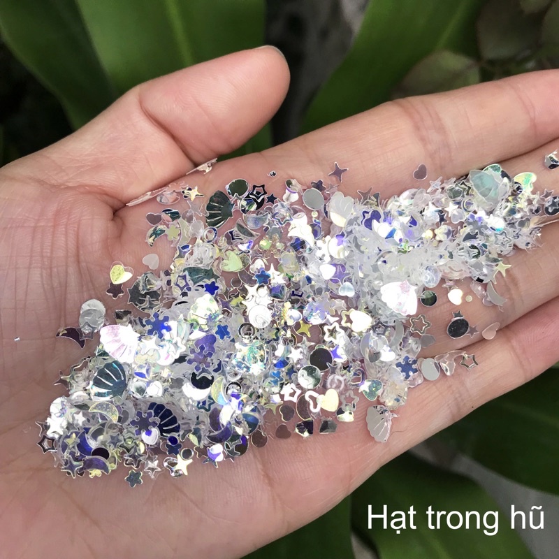Sequin kim tuyến gương sáng trang trí móng