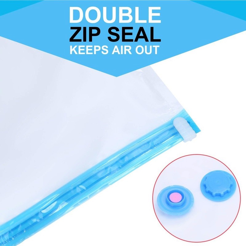 1 Túi Đựng Quần Áo Hút Chân Không Bằng Nhựa Trong Suốt 6 Kích Cỡ