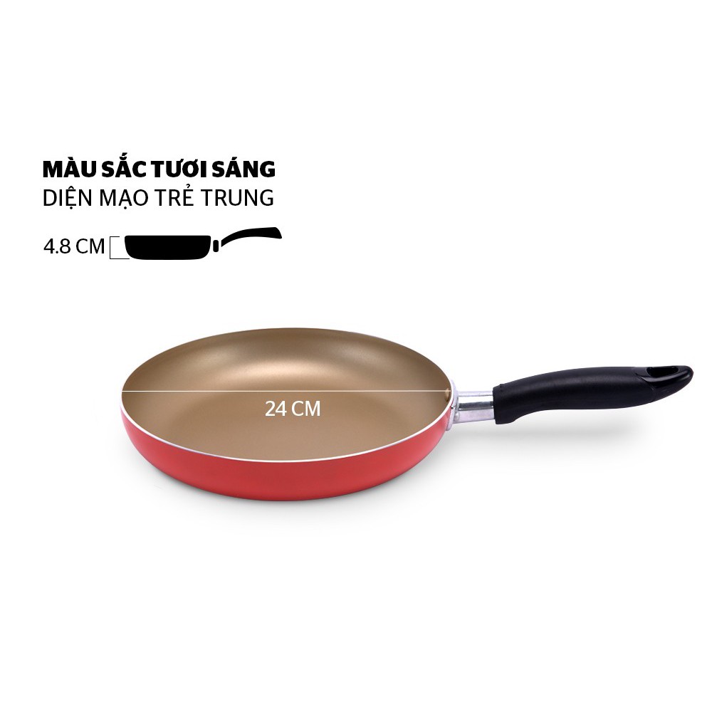 CHẢO TRƠN MÀU SUNHOUSE CT24C