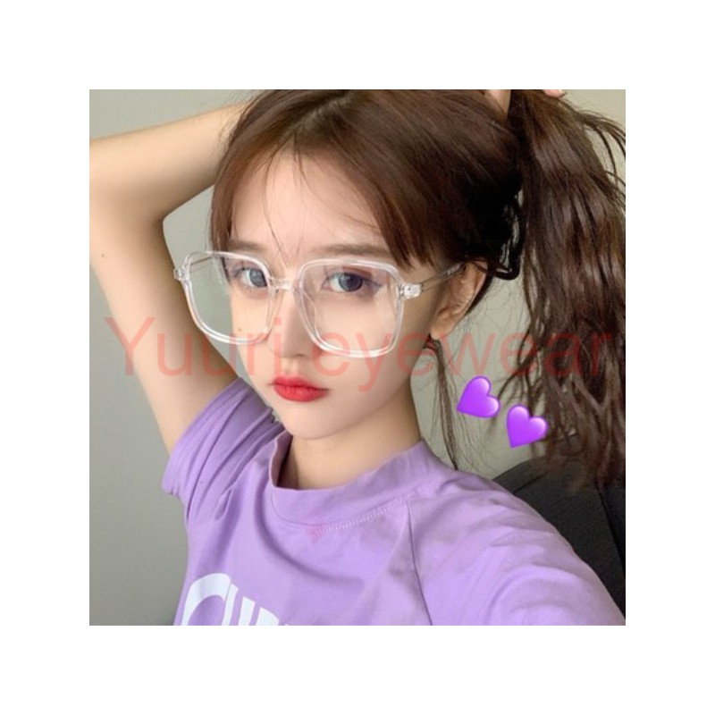 Gọng kính nhựa dẻo form vuông cá tính  thanh mảnh dễ phối - lắp mắt cận theo yêu cầu mã G101064