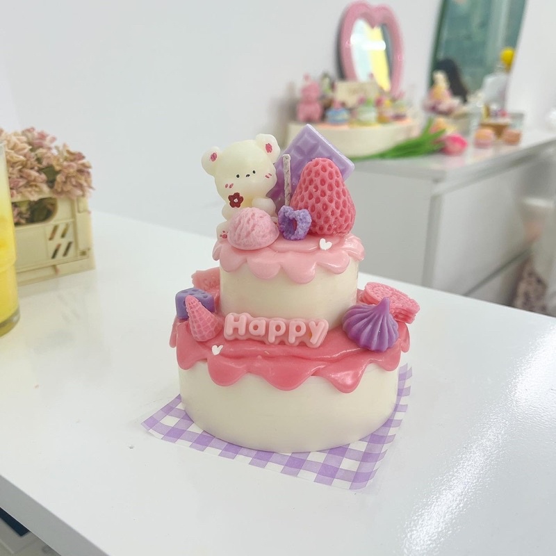 Nến bánh gato 2 tầng | Hoi Hoi project