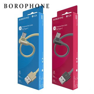 ||freeship||dây cáp sạc dây dù bx26-cáp sạc góc l cổng ,micro usb và type-c 1m-borofone