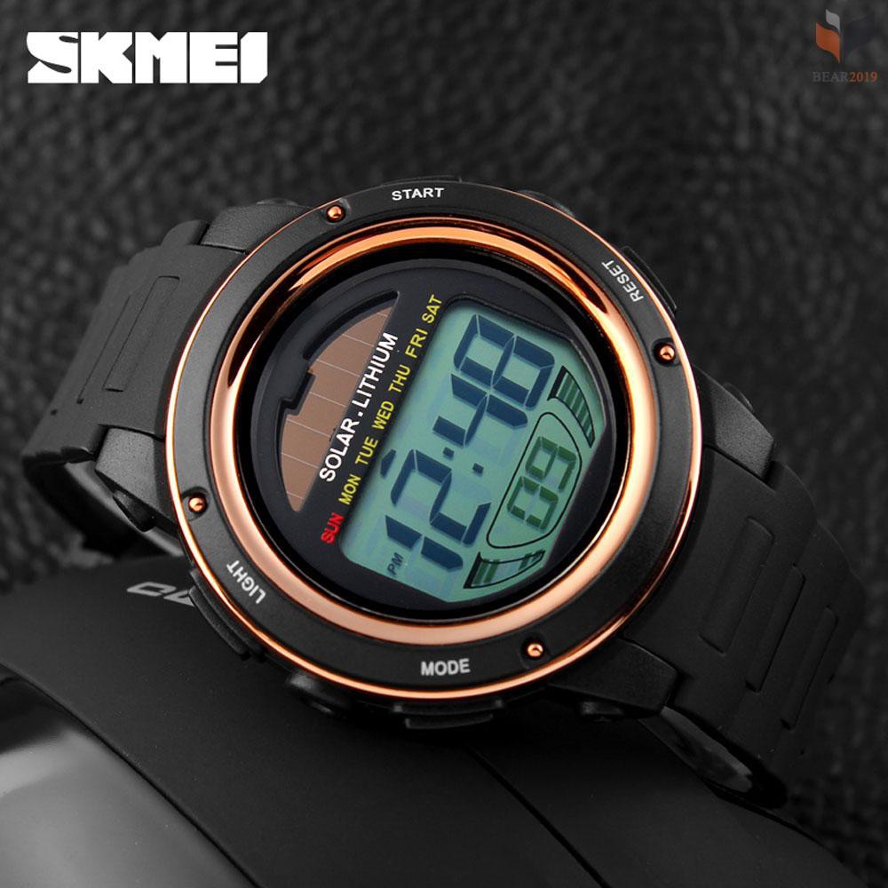 Đồng hồ thể thao kỹ thuật số SKMEI năng lượng mặt trời đa năng kháng nước 5ATM cho nam | BigBuy360 - bigbuy360.vn