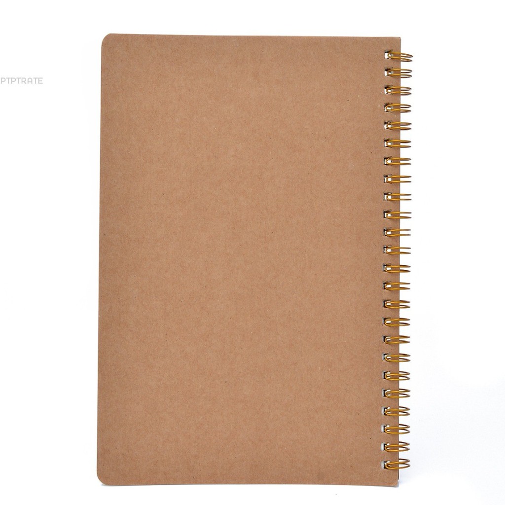 PTPTRATE New Medium A5 Dotted Grid Spiral Notebook Journal Cardboard Soft Cover 100 Pages