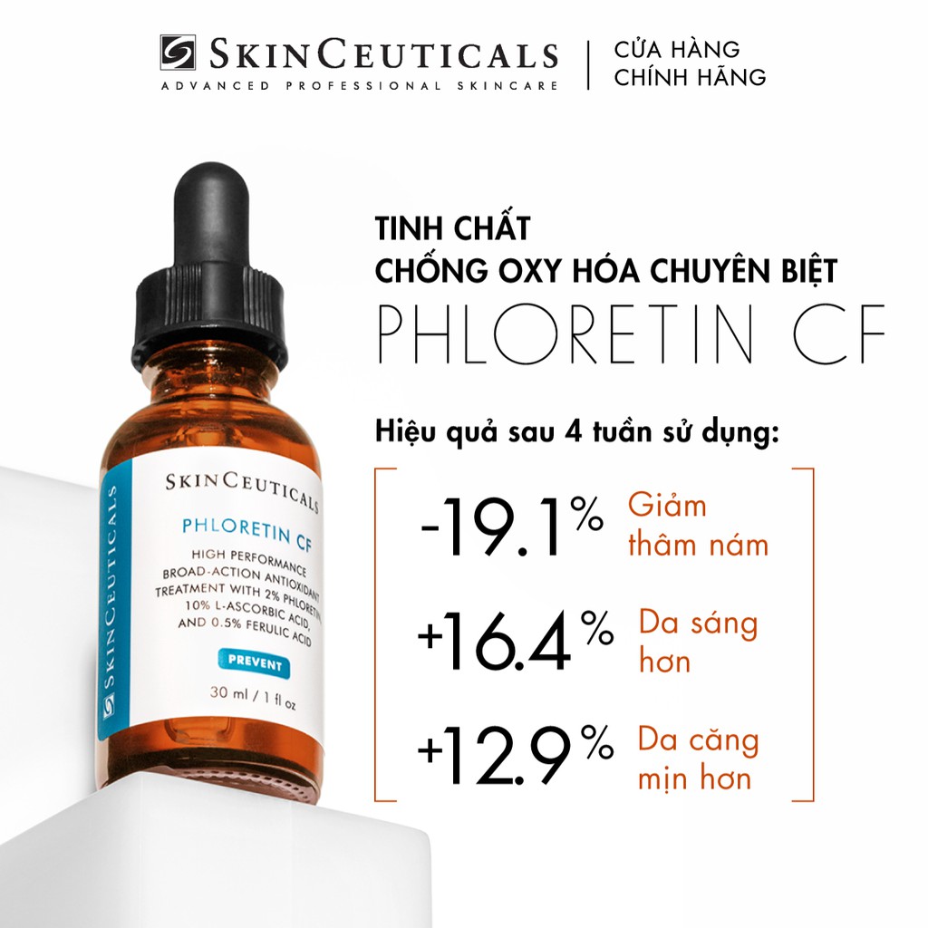 [Mã COSLUX05 giảm 120K] Skinceuticals Phloretin CF bảo vệ da, làm sáng, làm đều màu da và dưỡng da săn chắc 30ml