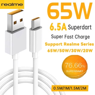 Dây Cáp Sạc Nhanh Usb Loại C Cho Realme Gt2 pro 8 Neo 2T 2 Narzo 30 pro 5G 65W 6.5A Vooc Realmi X7 pro 7 pro 8 8i 9pro 9i