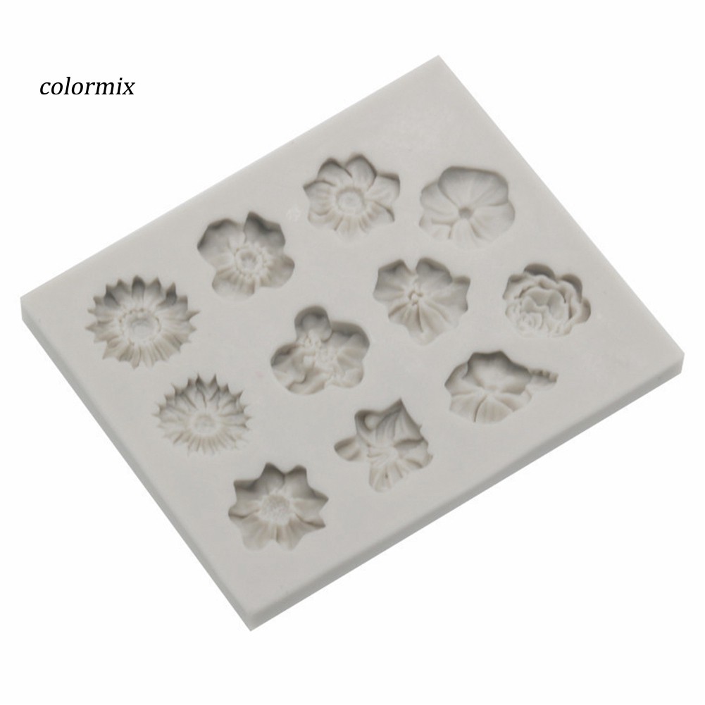 CLMX♥11 Cavity Silicone Rose Flower Cake Mold Chocolate Pastry Baking Tray DIY Tool