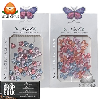 Charm nơ, bướm dạ quang đổi màu, đính móng tay, móng chân, charm nail phụ kiện