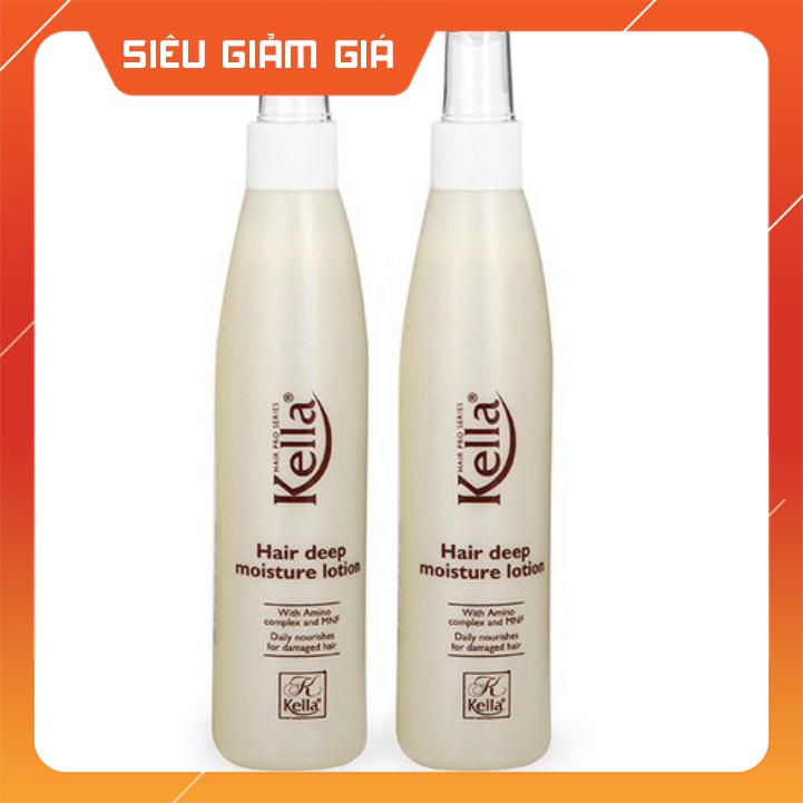 (CHÍNH HÃNG) Xịt Dưỡng Kella Làm Mềm Tóc 250ml (Dạng Chai)