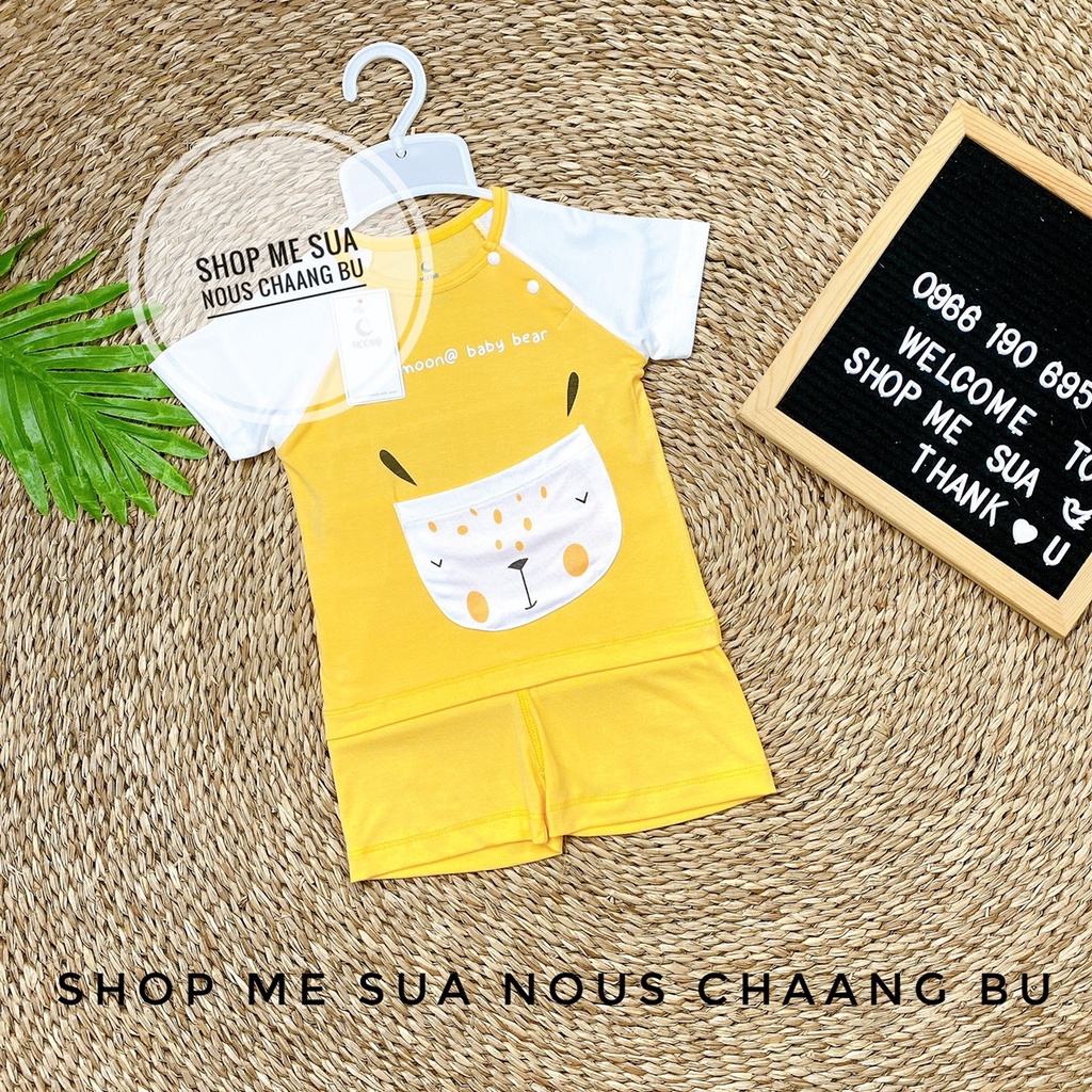 Moon Bộ Cộc Tay Họa Tiết Xinh Xắn Cho Bé 6m-3y Hàng chính hãng