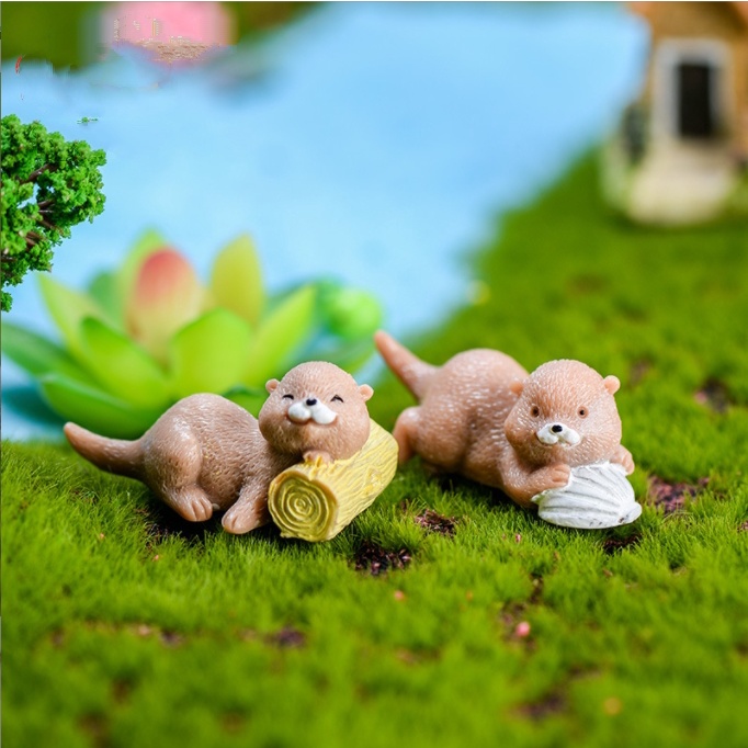 Mô hình rái cá tinh nghịch cho các bạn trang trí tiểu cảnh, terrarium, bể thủy sinh, DIY