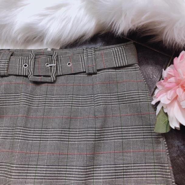 12.12 Xả - CHÂN VÁY KÈM BELT SỌC CARO NHÍ Y88 ' 2021 . ᴬ : | BigBuy360 - bigbuy360.vn