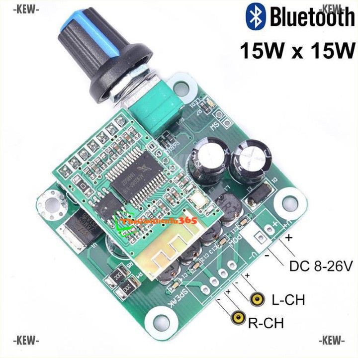 Mạch Khuếch Đại Âm Thanh TPA3110 Bluetooth 4.0 8V-26V 2x15W Kênh Đôi