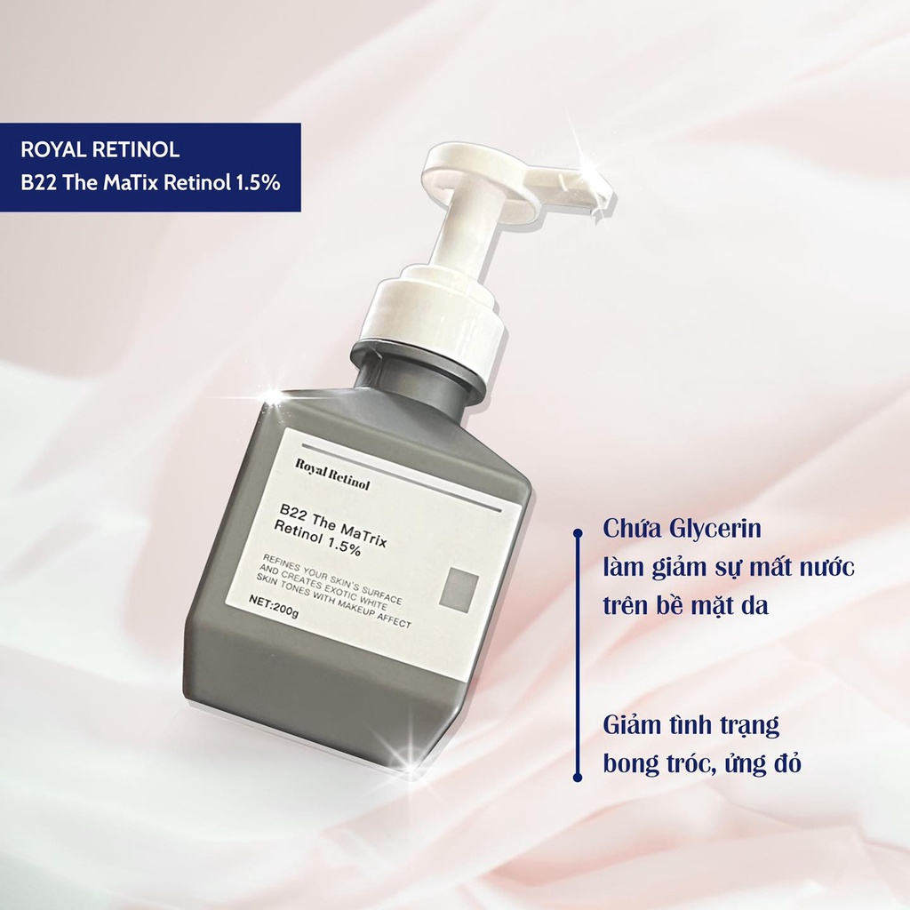 Kem Ủ Trắng Royal Retinol B22 The Matrix, Dưỡng Trắng Body Toàn Thân - Chai 200g [ Auth ]