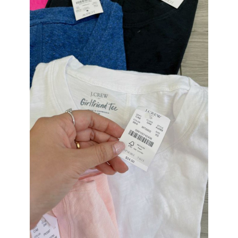 Áo thun cotton xước JCrew-hàng xuất xịn