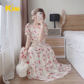 ĐẦM VOAN HOA TIỂU THƯ 2 LỚP