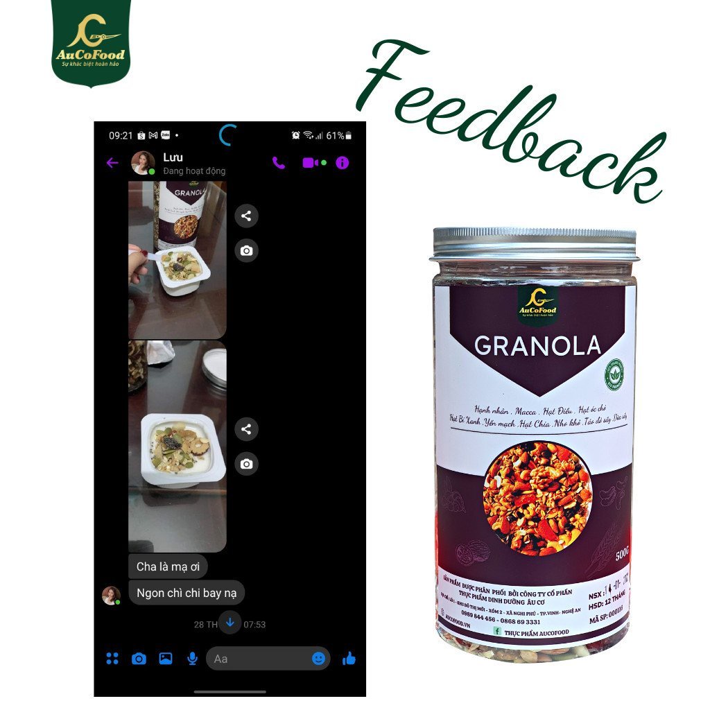 Ngũ cốc Granola siêu hạt ăn kiêng không đường, hạt granola dinh dưỡng - Mẹ Min Shop
