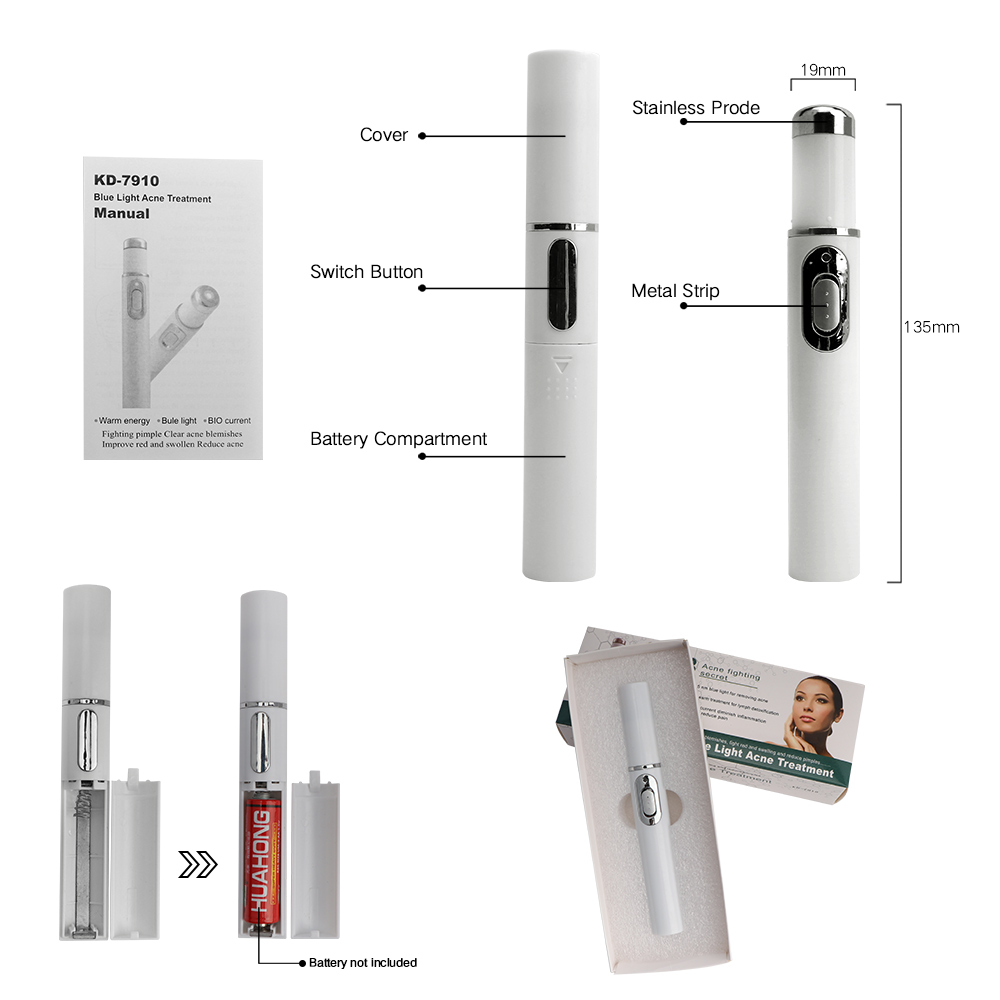 Bút Tẩy Mụn Suolaer Bằng Ánh Sáng Xanh Dương Chuyên Dụng