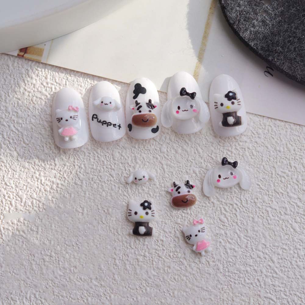 [Hàng mới về] Phụ Kiện Trang Trí Móng Tay DIY Hình Động Vật Hoạt Hình Đáng Yêu