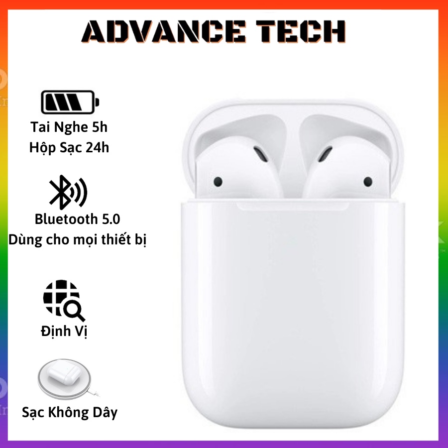 Tai Nghe Bluetooth AP2 TWS Không Dây Bản Quốc Tế Định Vị ,Đổi Tên Cảm Ứng Chạm Dùng Cho Các Dòng Máy BH Lỗi Đổi Mới