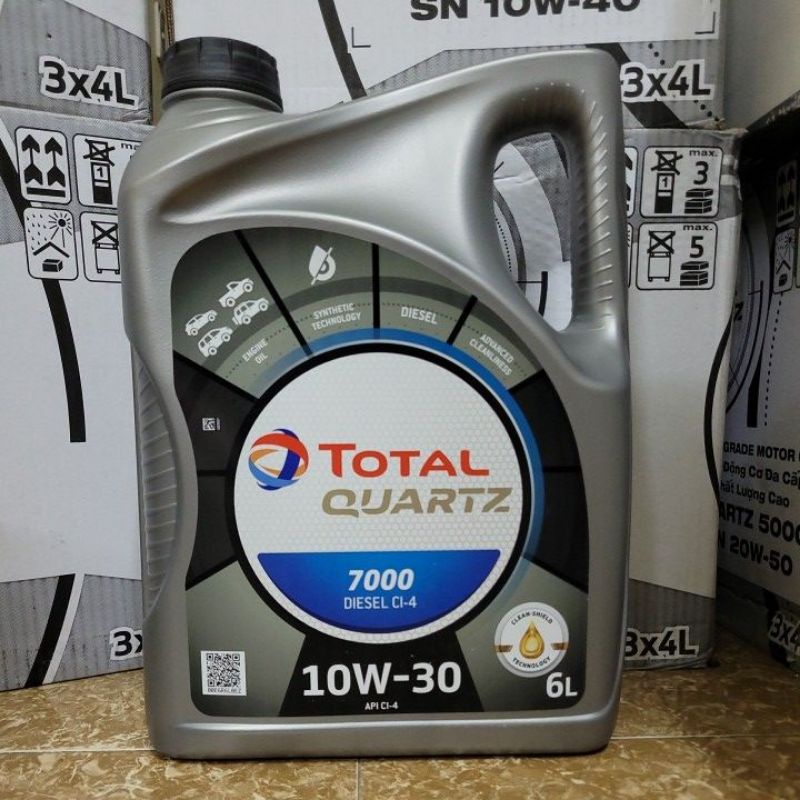 Dầu nhớt Total Quartz 7000 10W30 Diesel 6L