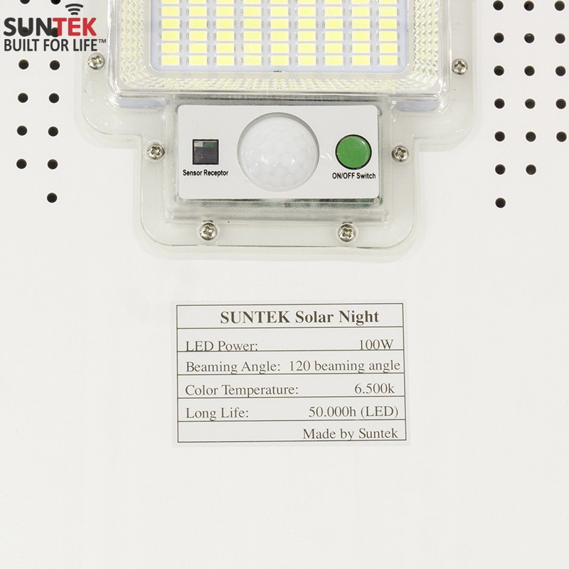 Đèn Đường Năng Lượng Mặt Trời Liền Thể SUNTEK LED Solar Light JD-19100 100W - Hàng Chính Hãng - Bảo hành 3 năm 1 đổi 1