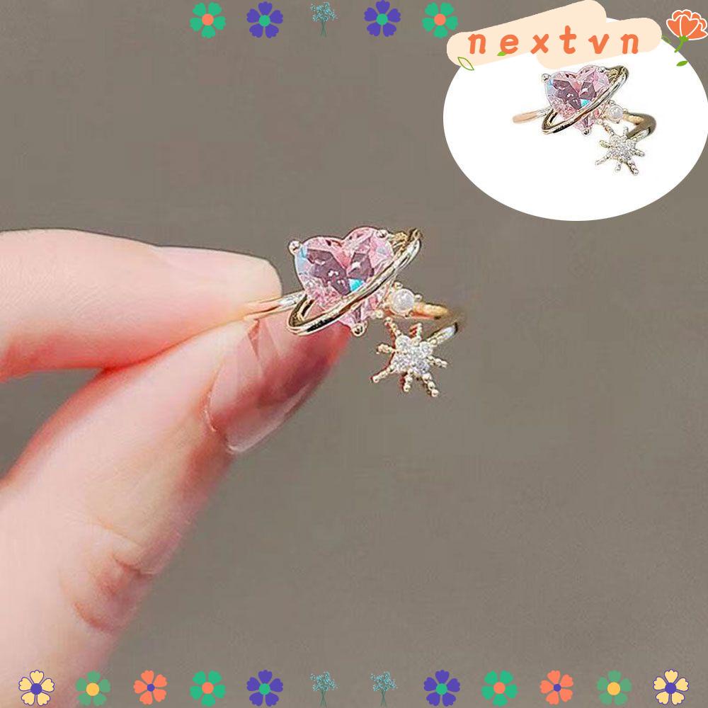 Nhẫn đồng hình trái tim tinh tế thời trang cổ điển cho nữ