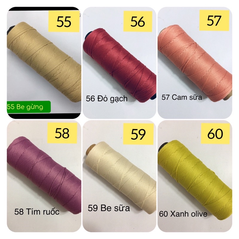 Sợi dệt trơn cotton lõi đen 125gr