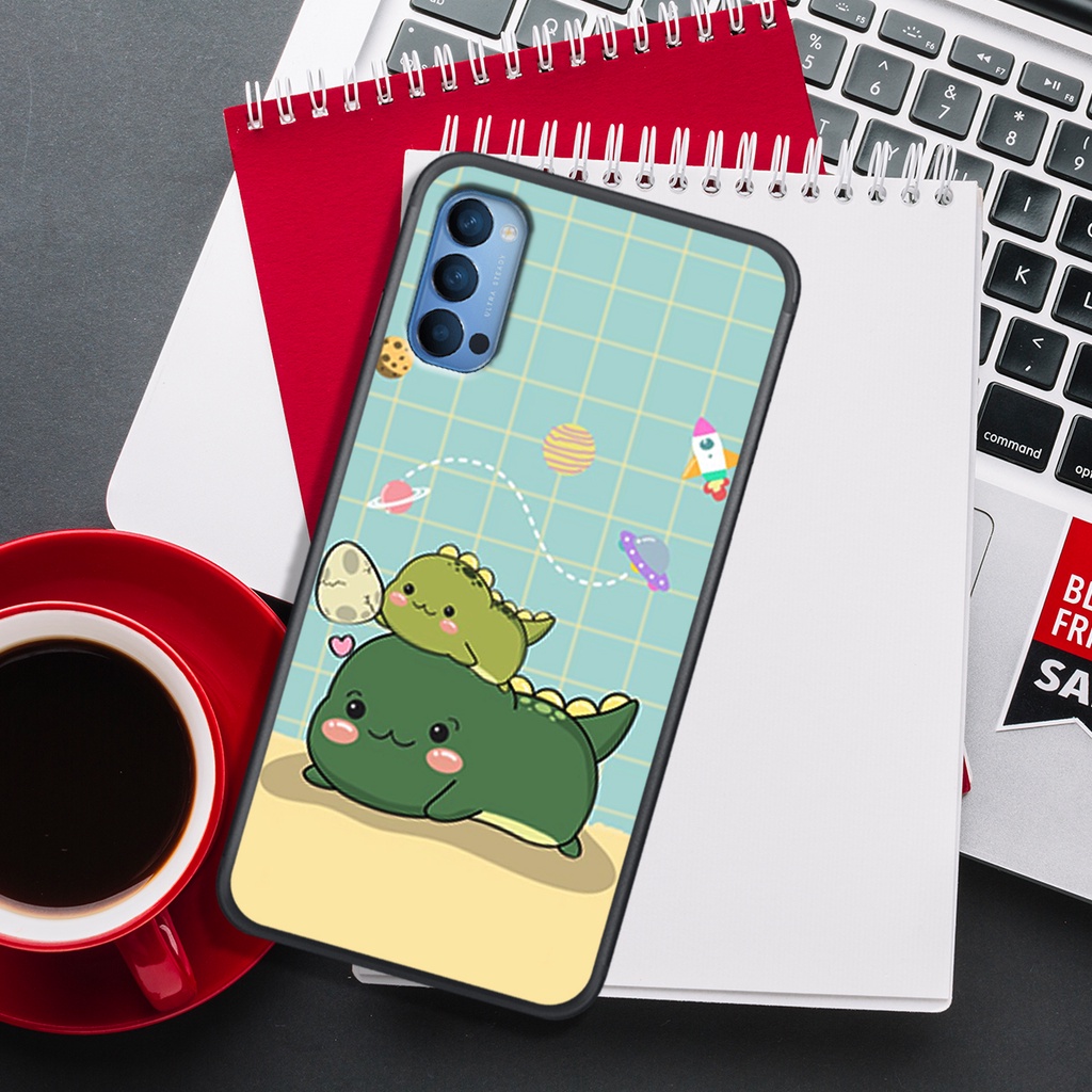 [HOT]ỐP OPPO OPPO A91/RENO 3 - RENO 3 PRO - RENO 4 - RENO 4 PRO - RENO 5  , IN HÌNH KHỦNG LONG CHIBI SIÊU DỄ THƯƠNG.