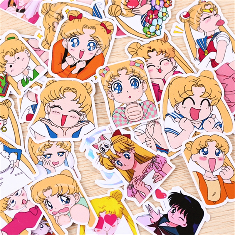❀ Sailor Moon Q-2 Diary Stickers❀ 33Pcs/set Anime Beauty Album Scrapbooks Mixed DIY Decor Stickers