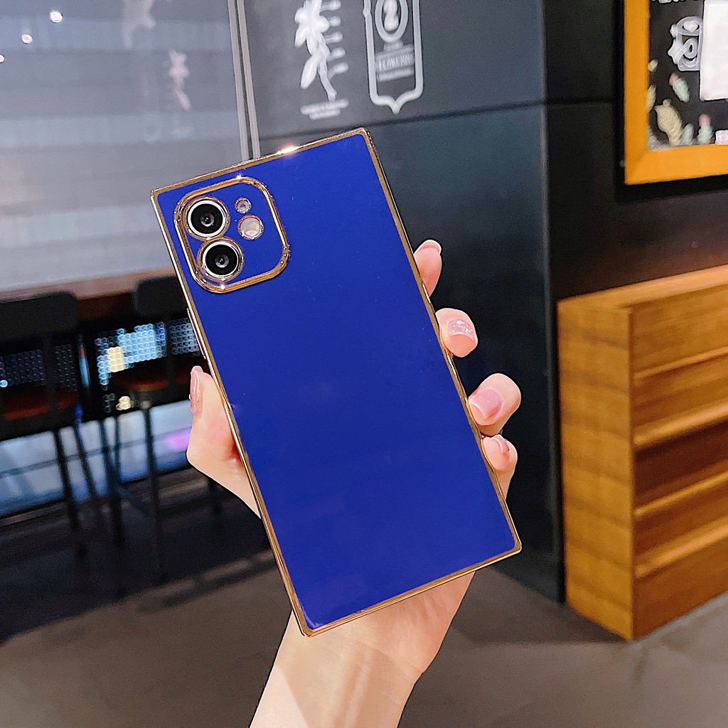 Vỏ Vuông đơn Giản Màu Tinh Khiết Cho IPhone 7 8 Plus SE2020 X XS 11 12 Pro MAX 12mini Vỏ Mềm