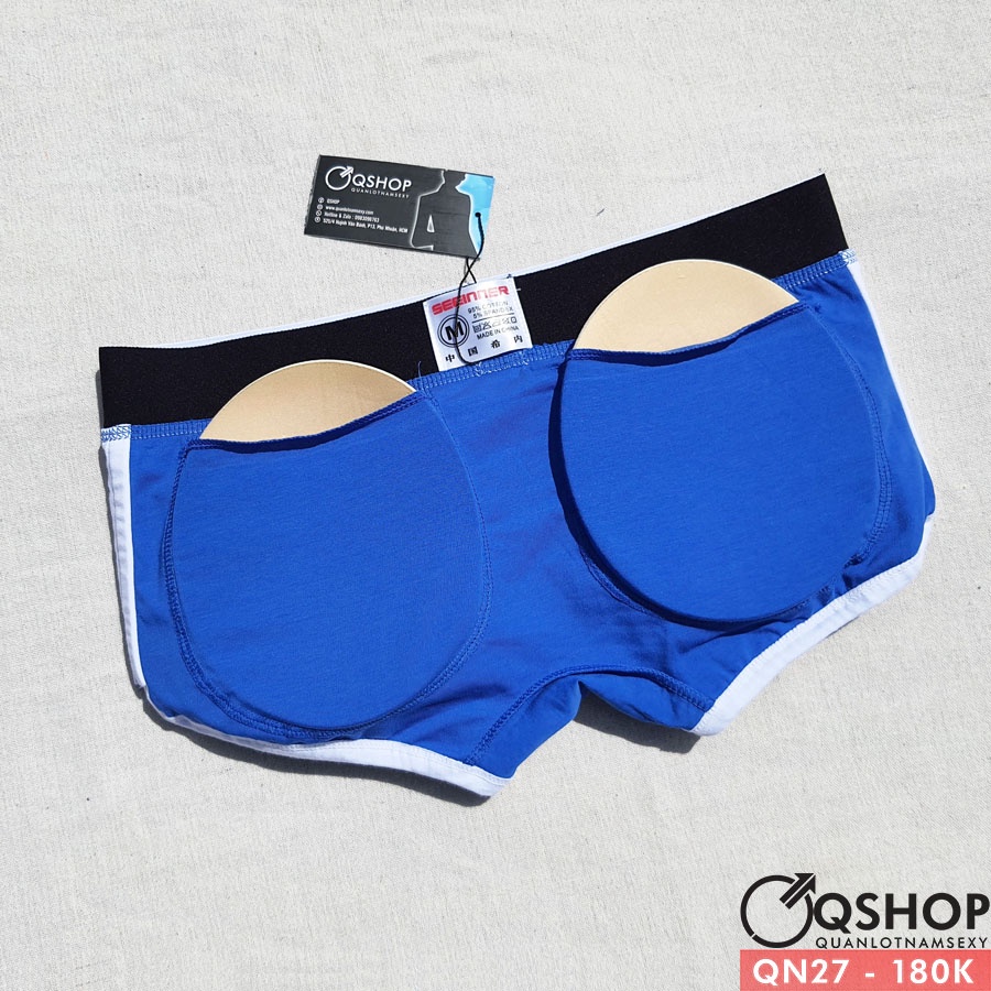 [ẢNH THẬT] QUẦN ĐỘN MÔNG NAM VÀ ĐỘN DV NAM 2 TRONG 1 KIỂU BOXER QSHOP QN27