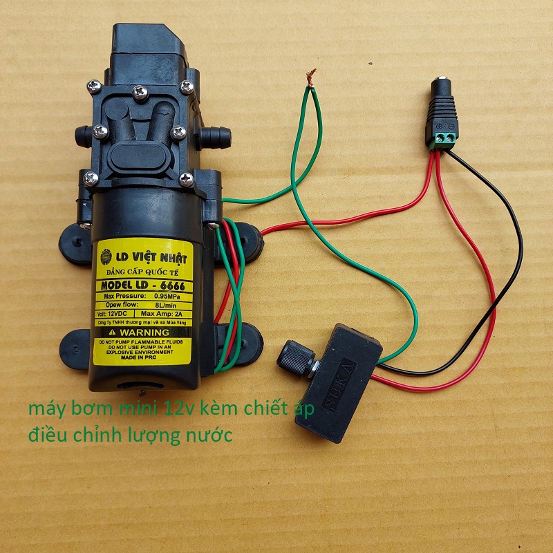 Máy bơm phun sương 12v , rửa xe, tưới lan, máy bơm nước mini 12v