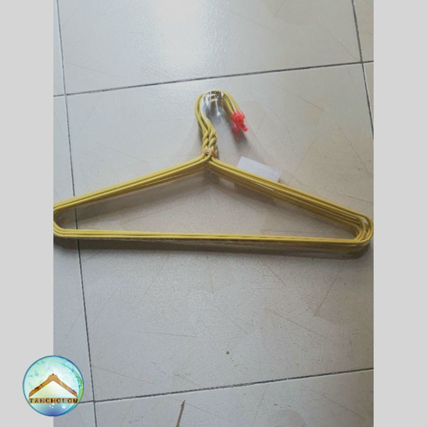 Bộ 10 Móc Sắt Bọc Nhựa Dày Thời Trang Nhiều Màu, Móc Chuyên Giặt Ủi Giá Rẻ