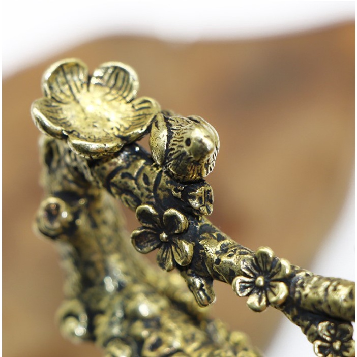 Thác khói trầm hương mini 🎁FREESHIP 🎁 Thác khói bằng đồng hình chú chim trên cành cây