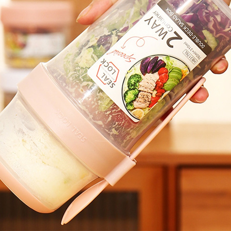 Hộp Đựng Cơm Trưa Hai Tầng Bằng Nhựa Đa Năng Tiện Lợi Khi Đi Dã Ngoại