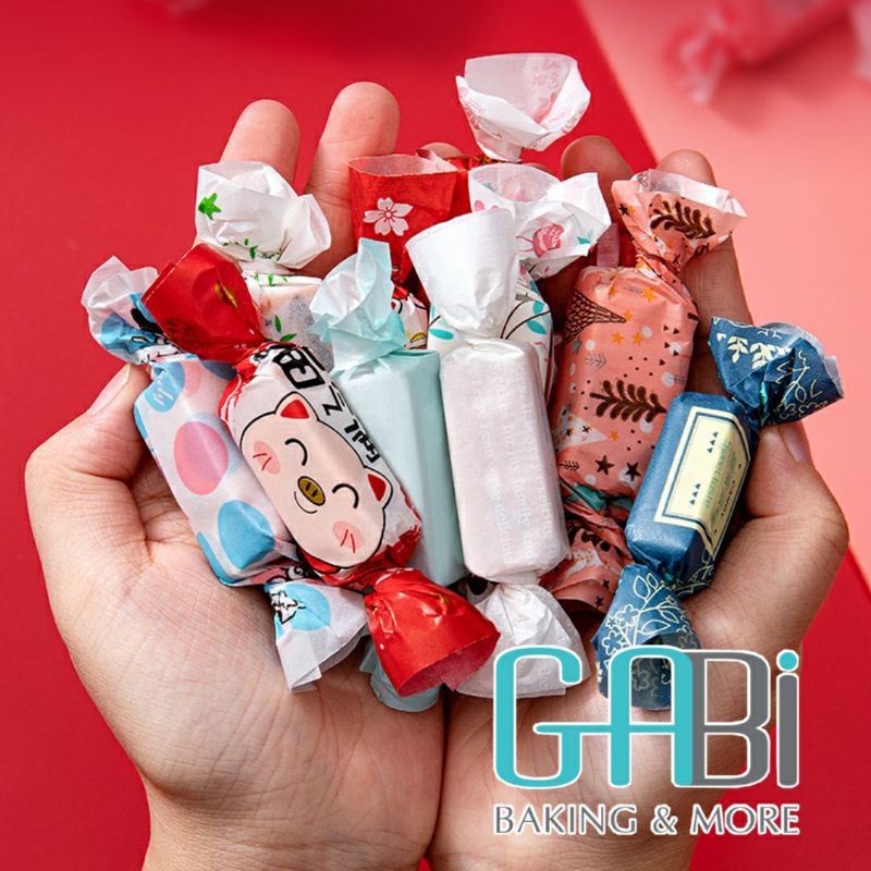 Giấy gói kẹo socola, nougat xoắn 50-100 tờ