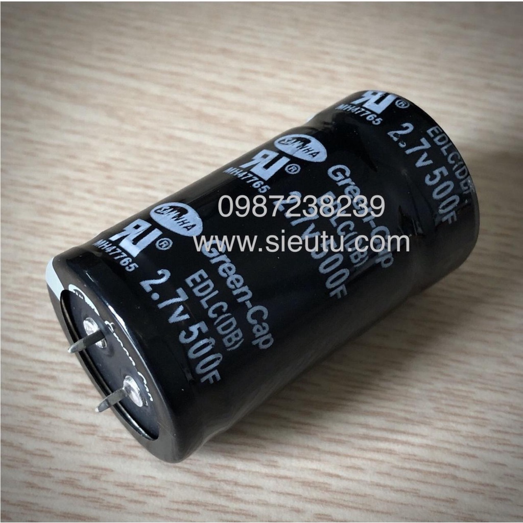 Siêu tụ điện 2.7V 500F dòng xả 75A