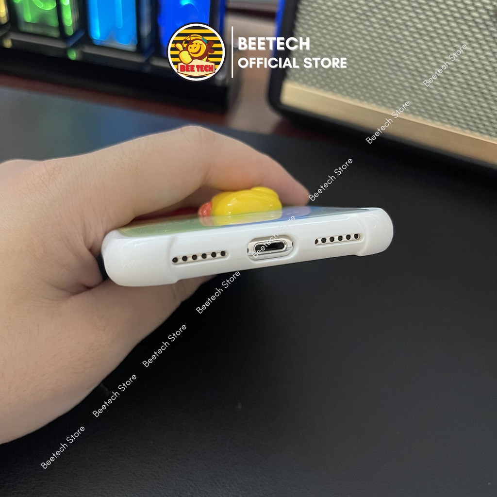 Ốp lưng iP, ốp điện thoại dễ thương hình vịt vàng kim tuyến cho iP X/Xr/Xsmax/11/11promax - Beetech