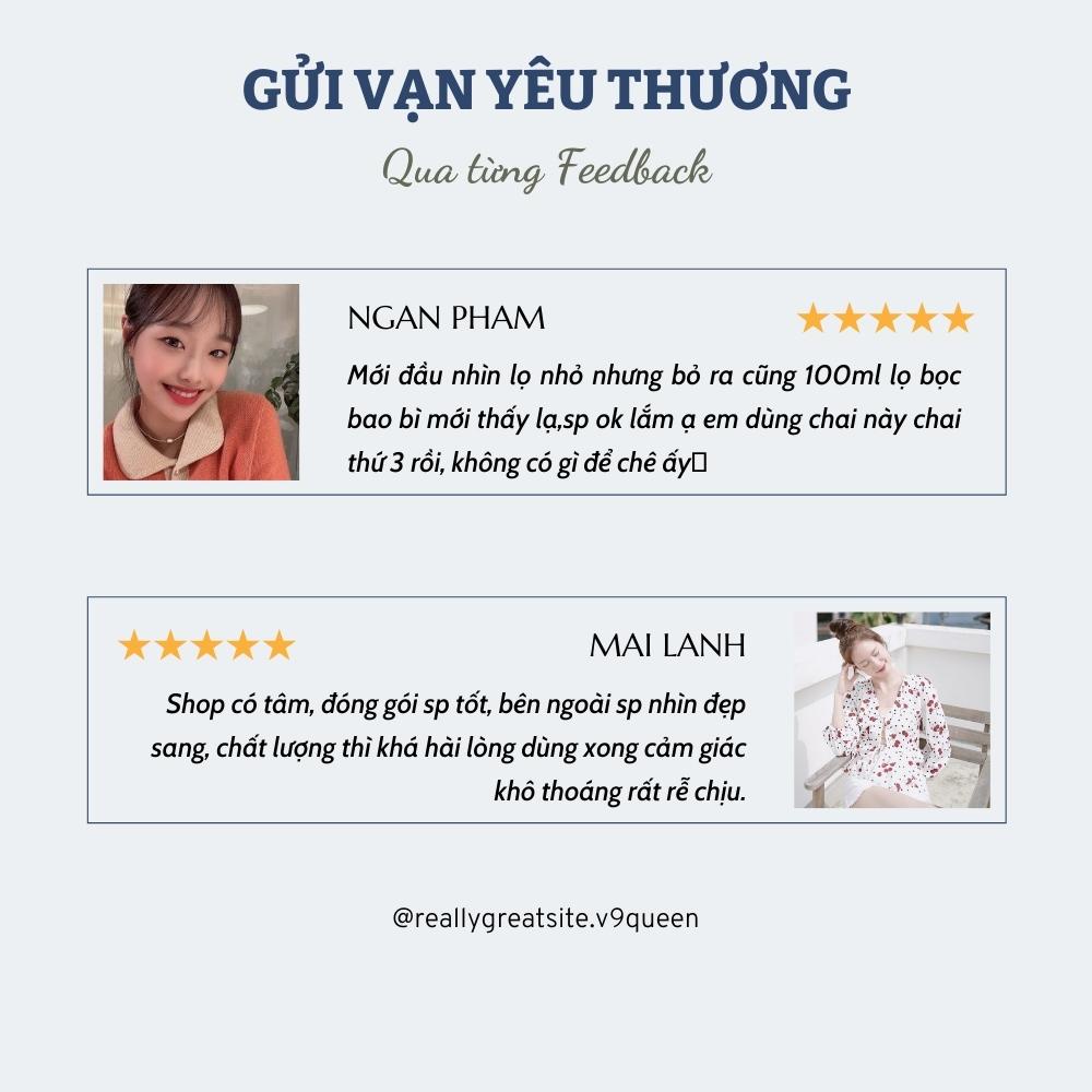 Dung dịch vệ sinh phụ nữ V9Queen, chiết xuất trầu không bạc hà V9 Green 100ml