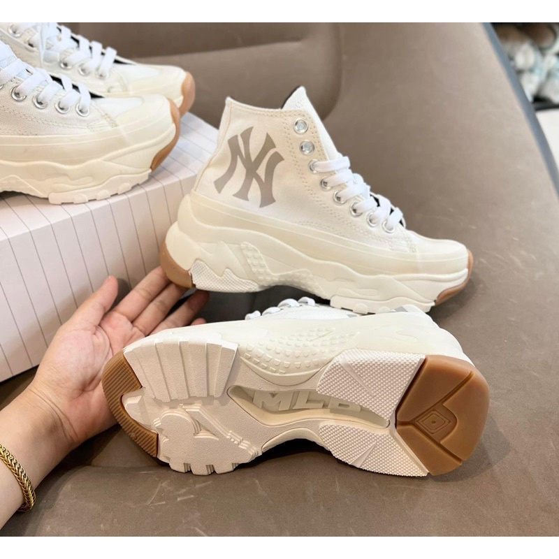 𝐌𝐋𝐁 𝐂𝐇𝐔𝐍𝐊𝐘 𝐇𝐈𝐆𝐇  + low giày thể thao Sneaker mlb độn đế cổ cao cổ thấp  MLB chunky High  độn đế