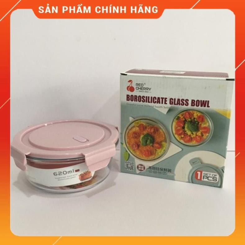 CHÍNH HÃNG -  Hộp đựng cơm thủy tinh,hộp thủy tinh tròn đựng thực phẩm,hộp đựng cơm giữ nhiệt văn phòng