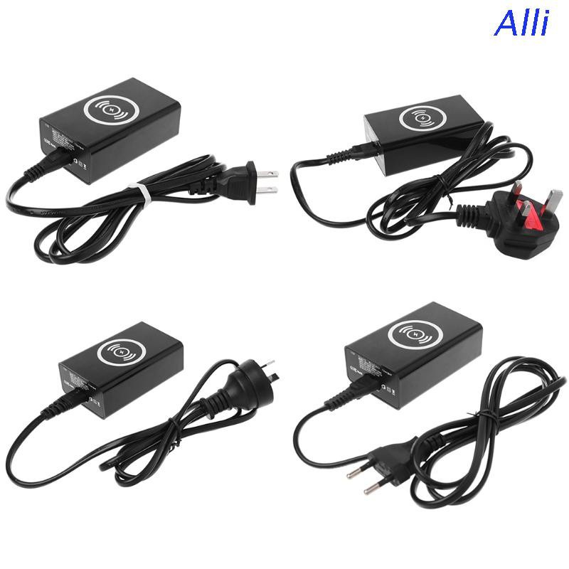 Alli Wireless Charging Station With 4 USB ports Charger For iphone Huawei Xiaomi HTC Android Mobile Phone