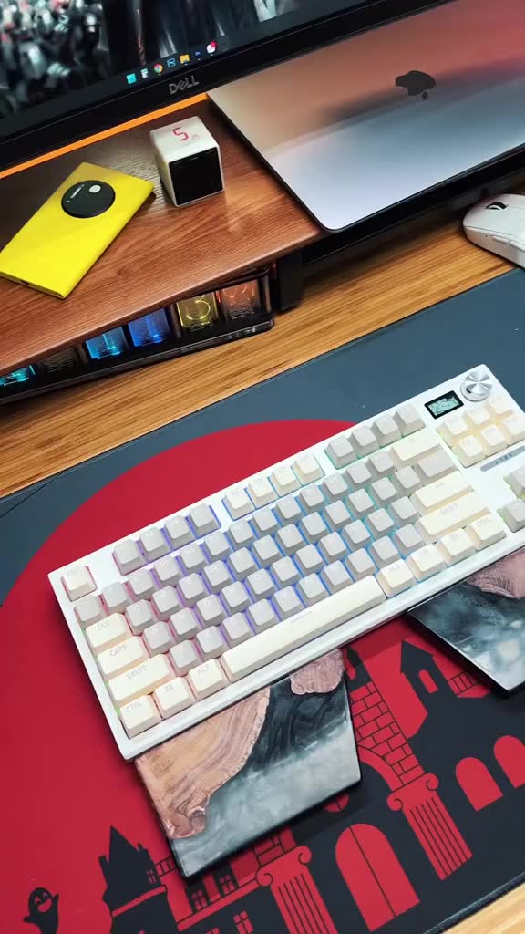 VER 2 Bàn phím cơ dây HOTSWAP LT84 RGB CÓ NÚM MÀN KÈM APP CHỈNH | BigBuy360 - bigbuy360.vn