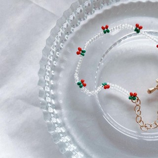 Vòng tay, vòng cổ hạt cườm trái cherry
