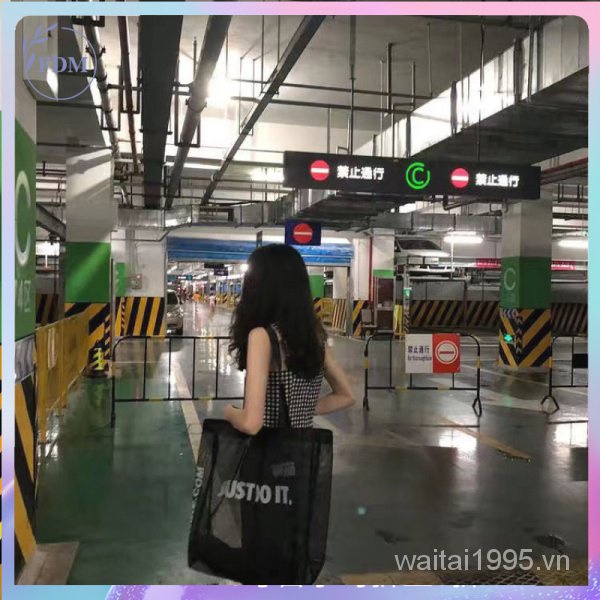 Túi xách vải lưới đơn giản phong cách thời trang hip hop