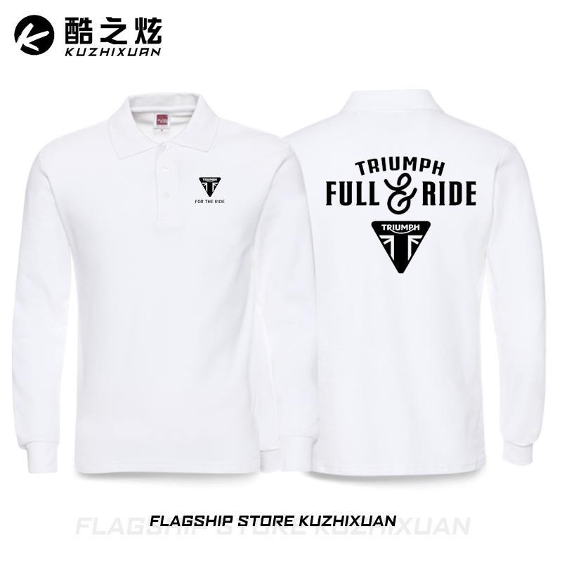 Triumph Áo Thun polo Dài Tay Thời Trang Đi Xe Mô Tô t120 t100 bobber