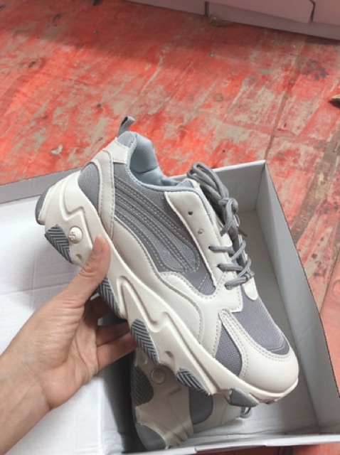 Giày thể thao sneaker phản quang dây kẻ mẫu mới