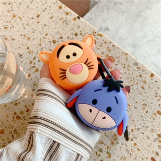 Casing For Baseus WM01 Wireless TWS Cartoon Naughty Leopard Earphone Shockproof Soft Silicone Box With Hook Cover Case